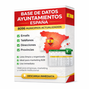 Base de datos de 8096 Ayuntamientos de España 2026